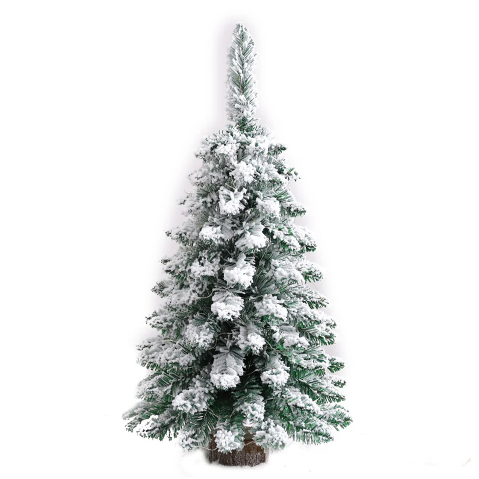 Árbol de Navidad de escritorio, pino escarchado de nieve Artificial, adornos navideños, árbol flocado de Navidad, decoración de mesa navideña