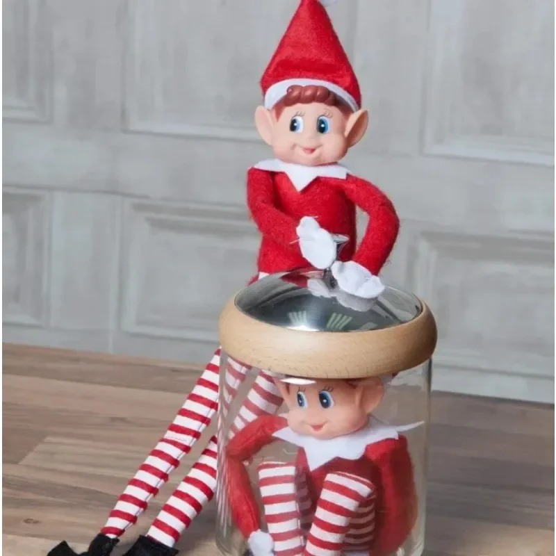 Red Christmas Elf Doll New Year Gifts Doll Set2025 Christmas Boys and Girls Doll Accessories Desk Home party Ornaments