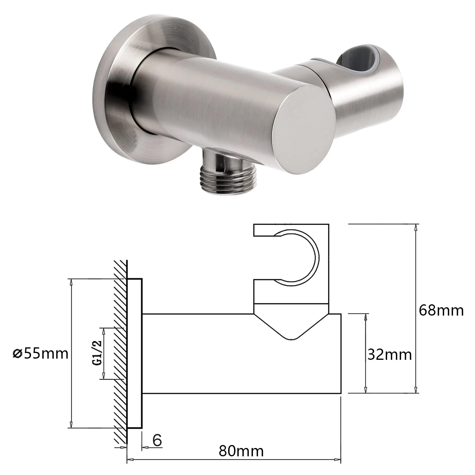 KYLINS نحى الفولاذ المقاوم للصدأ 2 طريقة صمام دش مخفي كلبشة صنبور ساخن بارد مع نظام دش مزدوج مجموعة الحائط