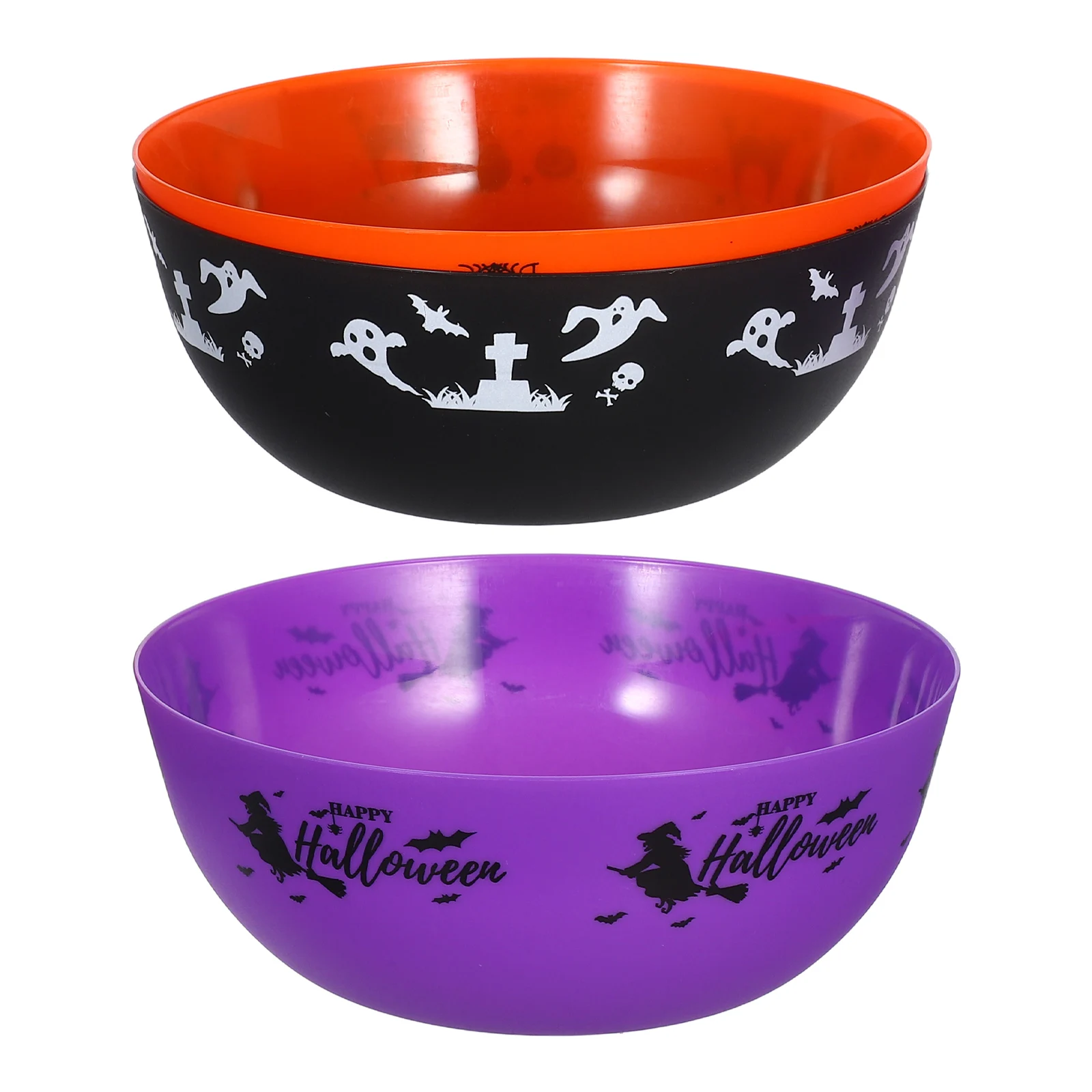 3 قطعة وعاء حلوى الهالوين مخيف قابل لإعادة الاستخدام خدعة أو علاج أطباق سلطة الفاكهة تخدم الحاويات لزينة عطلة