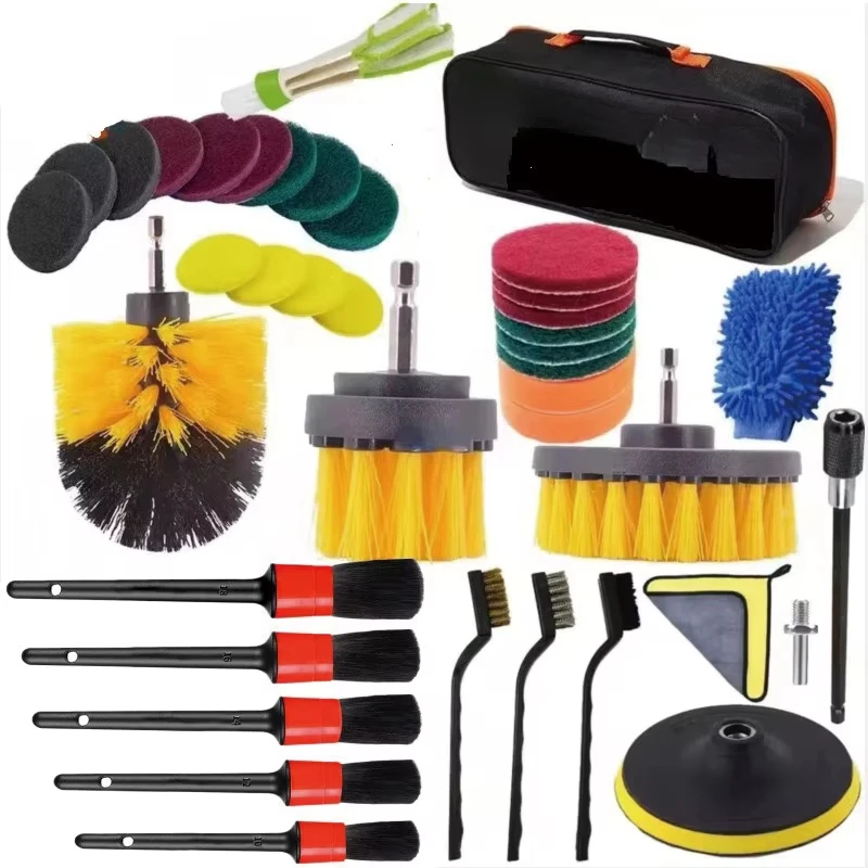 14Pcs car wash cleaning kit professional kit for cleaning cars, with microfiber towel brush bucket sponge mop, etc.