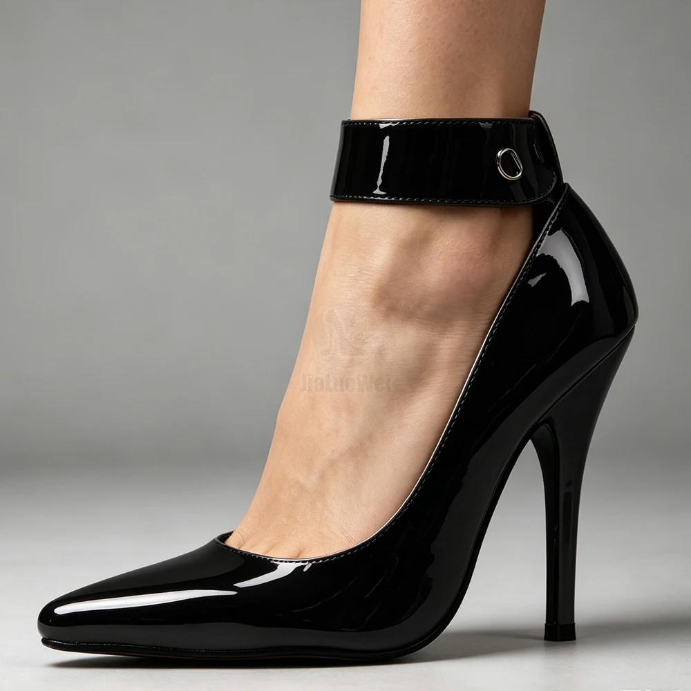 jialuowei BDSM Sexy Fetish High-Heel Pumps Lock And Key 5