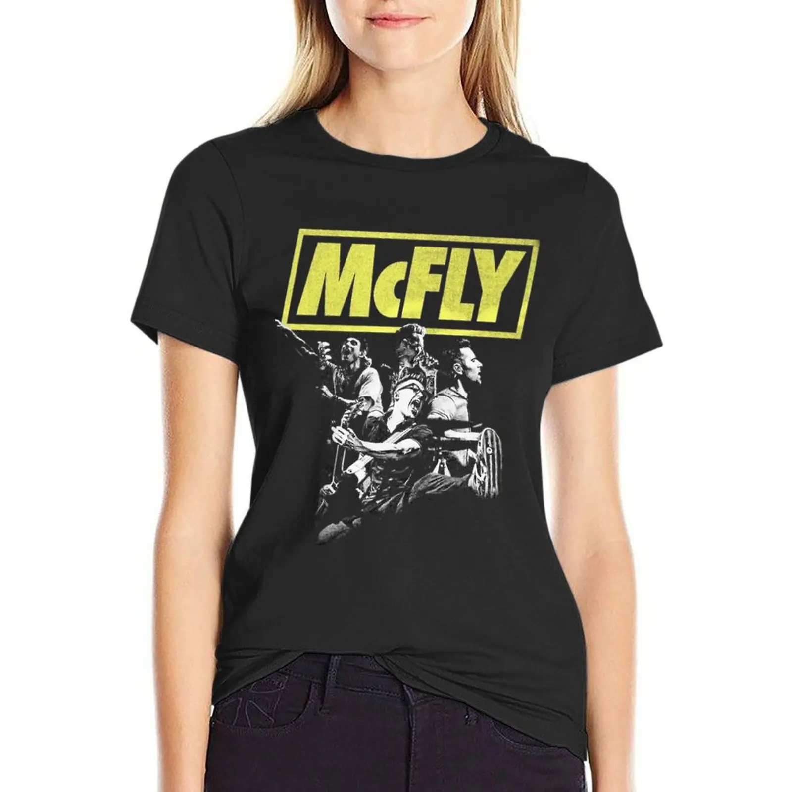 MCFLY T-Shirt plus size tops blacks tees Women's cotton t-shirt