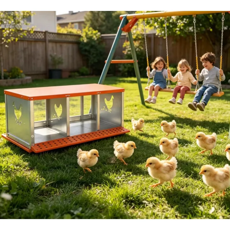 3 Hole Galvanized Steel Chicken Nesting Box Wall Mounted Ventilated Metal Nest for Laying Hens