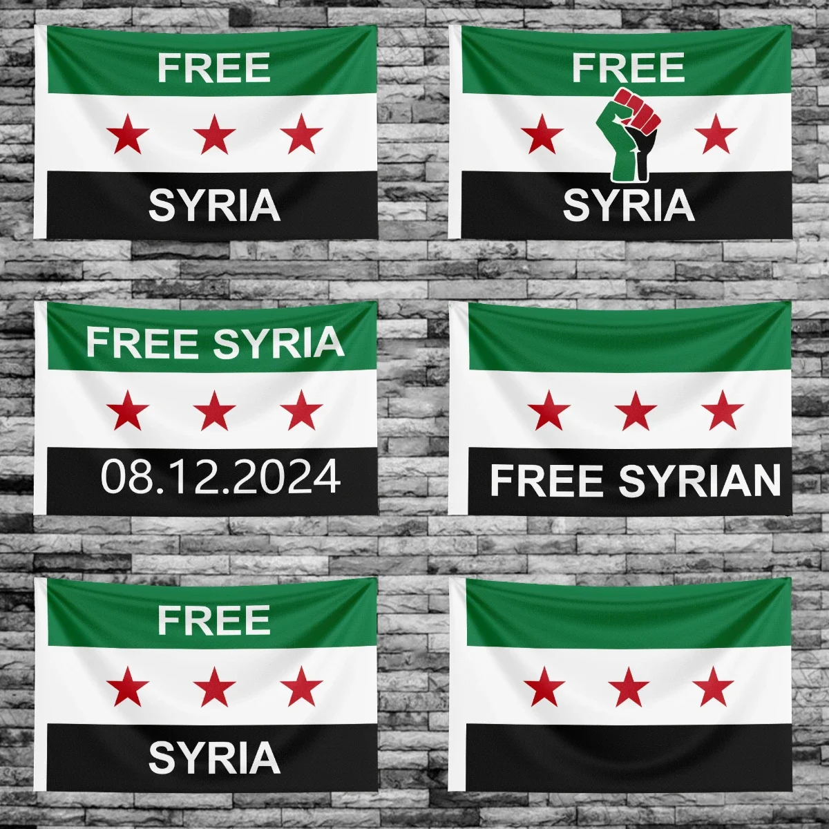 Syria flag 90*150cm The Syrian Arab Republic Syrian three star flag Banner Hanging Home Decoration flags