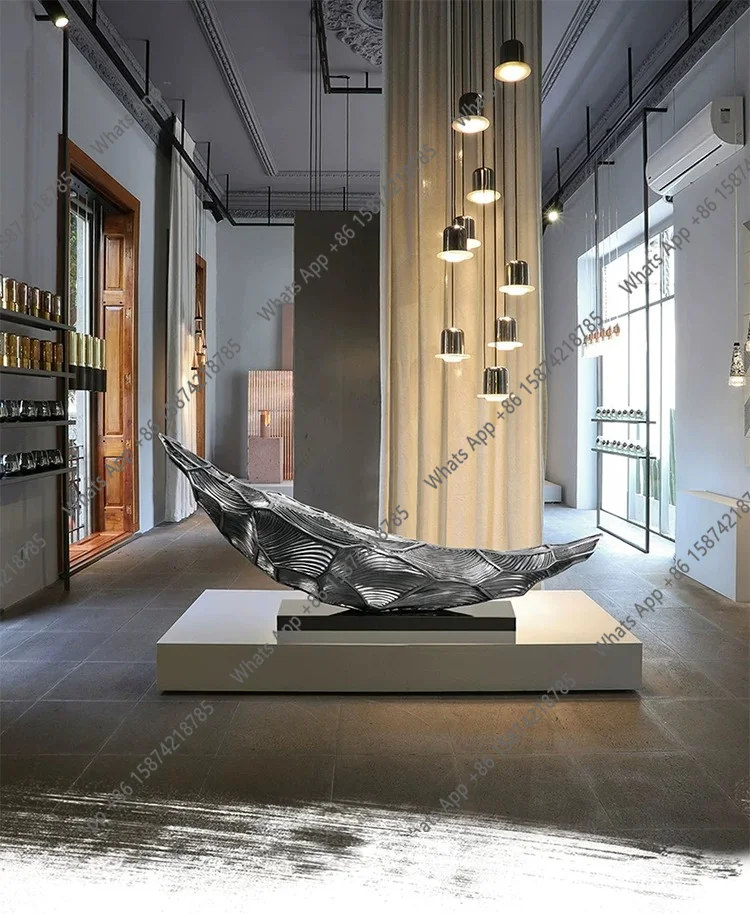 Vb Hotel Lobby Treasure Boat Abstract Floor Sculpture Fiberglass Landscape Hall New Chinese Large-scale Craft Ornament