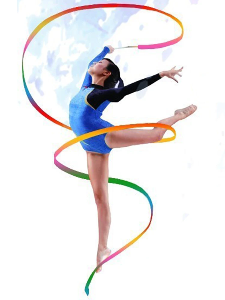 Künstlerisches Gymnastikband, kein Ausbleichen, Tanz, Sport und Fitness, Formung, Sportartikel, einfarbige Schals, Performance-Requisiten, TMZ – Detail 9