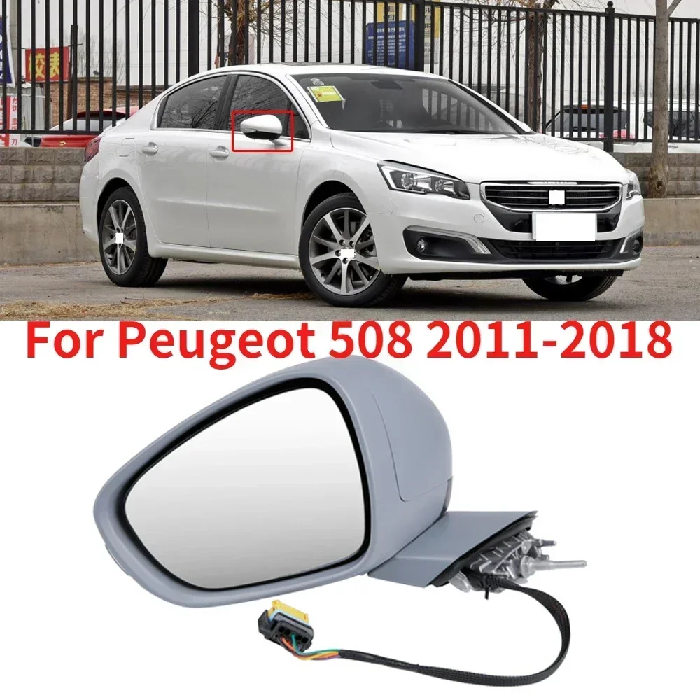 CAPQX For Peugeot 508 2011-2018 Side Rear View Mirror Rearview Mirror Reversing Mirrior Assembly Manual or Electric