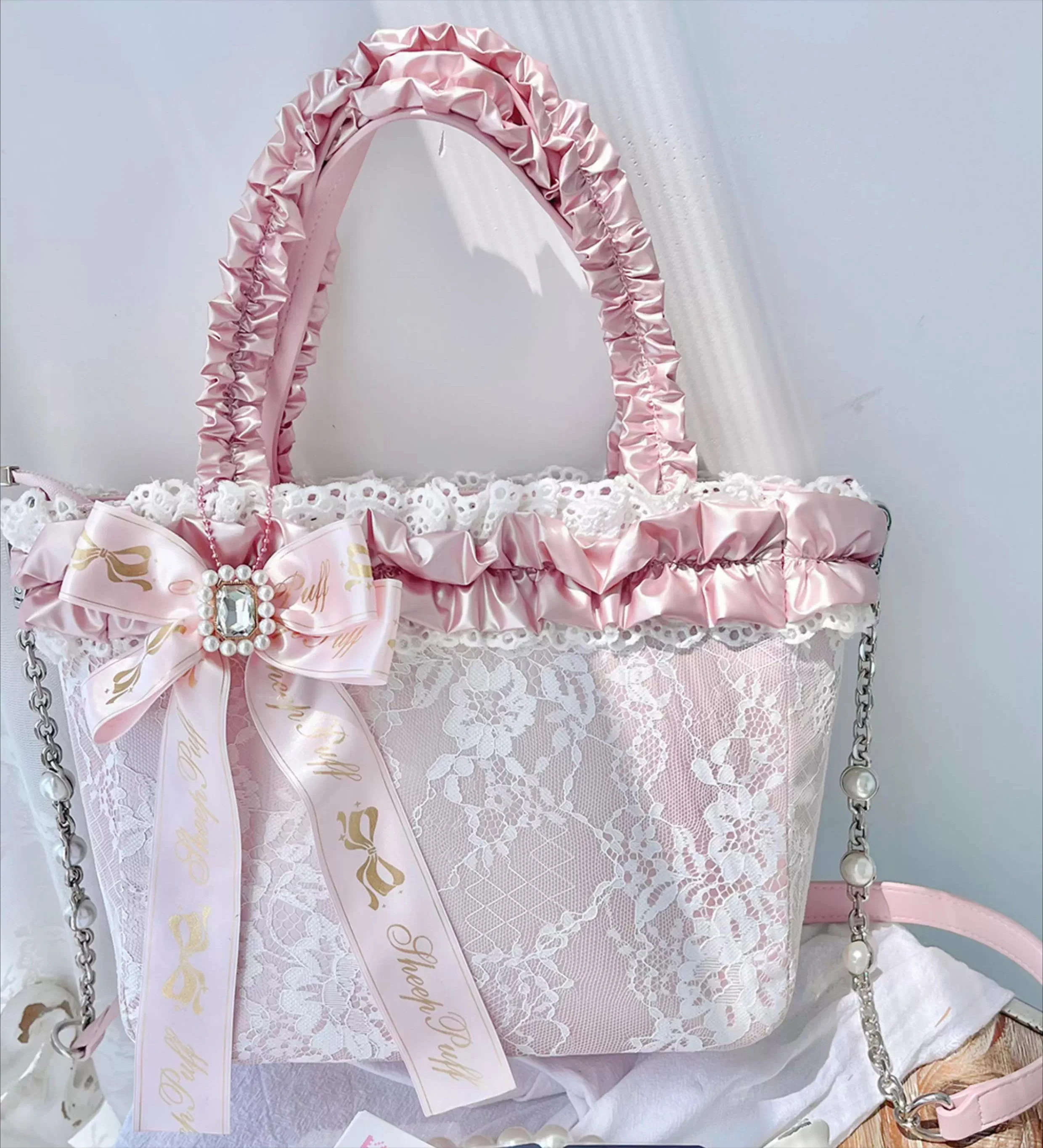 Lace Pain Bag Crossbody Bag Original Design Mass Production Japanese Style Lace Shoulder Bags Anime Handbag Shoulder Bag