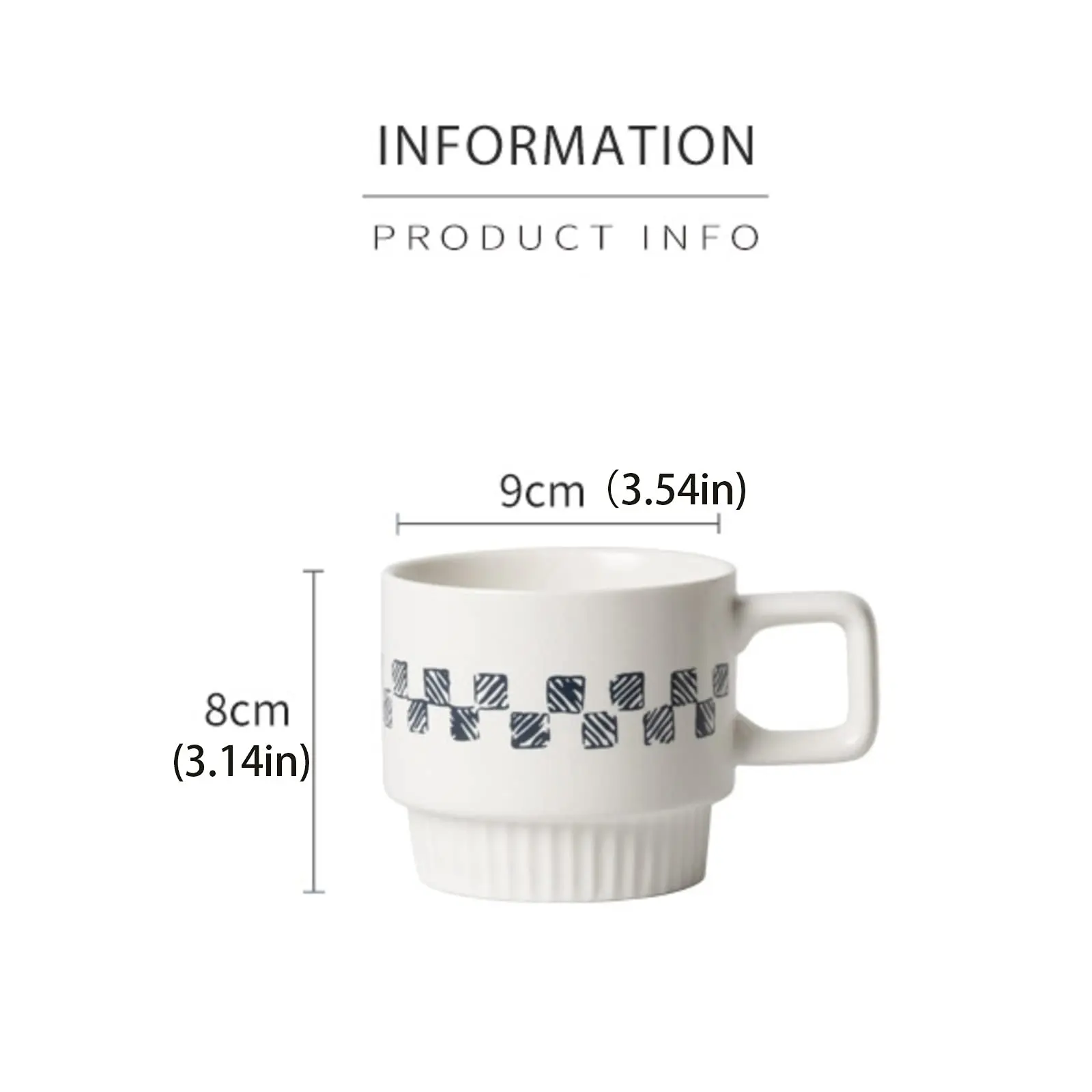 American Simple Line Ceramic Coffee Cup Large Capacity Breakfast Oatmeal Milk Cup Exquisite Mug Porcelain Cup Home Decoration