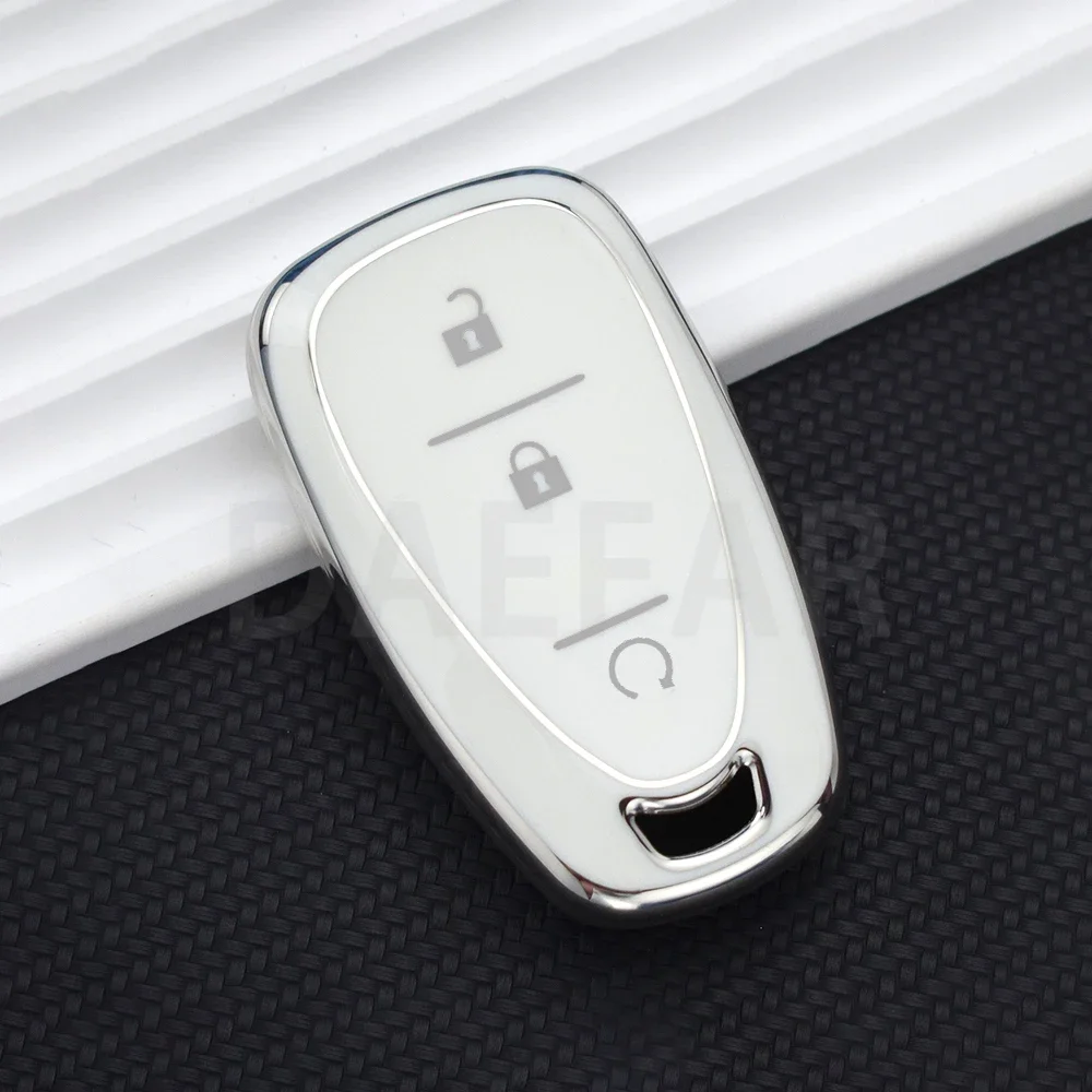 2 3 Button TPU Remote Car Key Shell for Chevrolet Cruze Malibu Camaro Equinox Smart Key Fob Protector Accessories