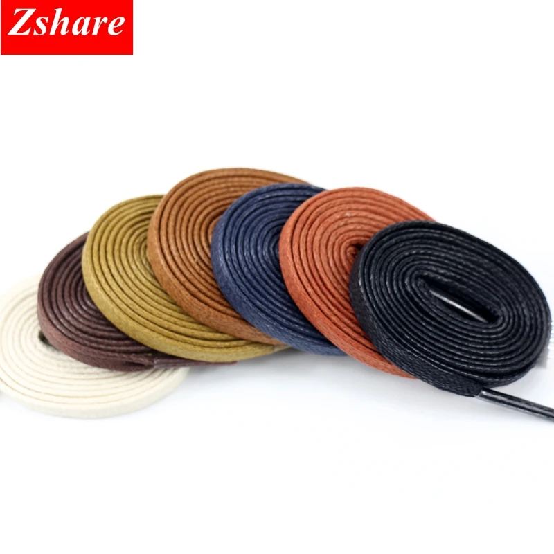 1Pair Waxed Shoelaces Flat Shoe laces Boots Unisex Waterproof Leather Sneakers Shoelace Length 60 80 100 120 140 160 180CM P3