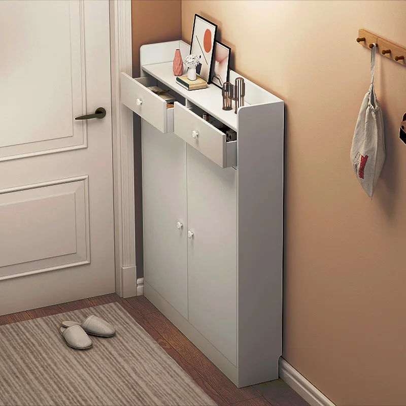 

Shoe cabinet ultra-thin 20cm household door large capacity balcony narrow cabinet simple modern storage locker small shoe rack