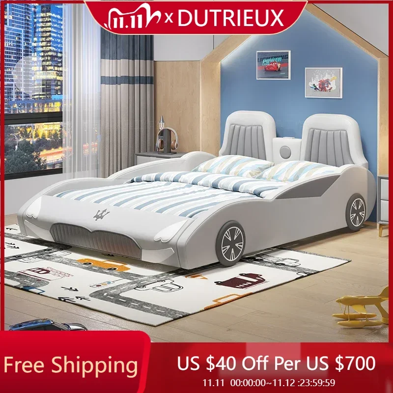 

Baby Queen Bed Bedroom Unique Single Design Space Saving Sleeping Modern Children Princess Bed Platform Cama Hotel Furniture