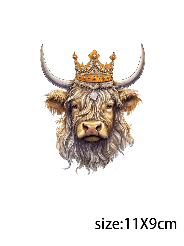 LETOP 1PCS Animals With Golden Crowns Cup Vinyl Wraps Glass Sticker Decorative Uv Dtf Sticker For 16 Oz Glass