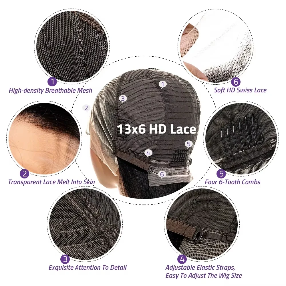 250 كثافة الدانتيل الجبهة الباروكات شعر الإنسان 13x4 مستقيم HD شفافة الدانتيل الجبهة الباروكات للنساء شعر الإنسان قبل قطعها