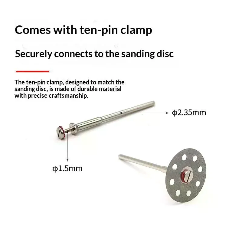 1Pc Laboratory Diamond Cutting Disc 22mm X 0.2mm 2.35mm Shank Perforated Rotary Grinding Wheel For Precision Lab Use