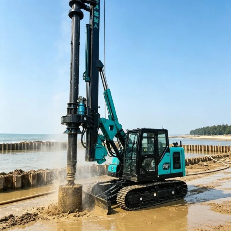 CFA Piling Machine 15m 30m 55m Depth Hydraulic Rotary Drill Rig Crawler Mounted Foundation Construction Equipment