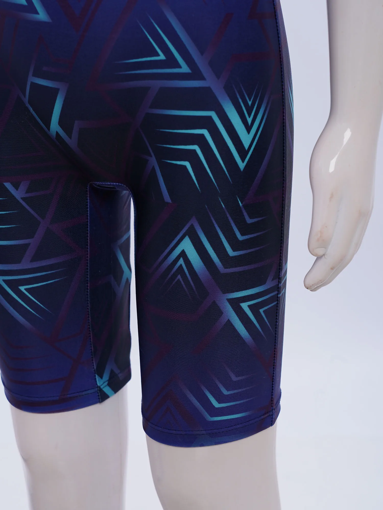 

Детский борцовский комбинезон для мальчиков с геометрическим принтом, с U-образным вырезом, без рукавов, для гимнастики, спорта, велоспорта и тренировок