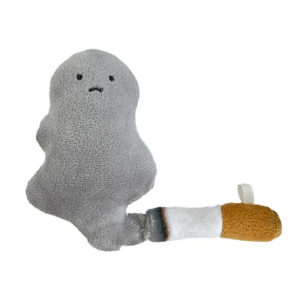 

Funny Ghost Smoke Stick Elf Charm Cartoon Design Fluffy Texture Key Ring Ghost Smoke Stick-Shaped Cat-shaped