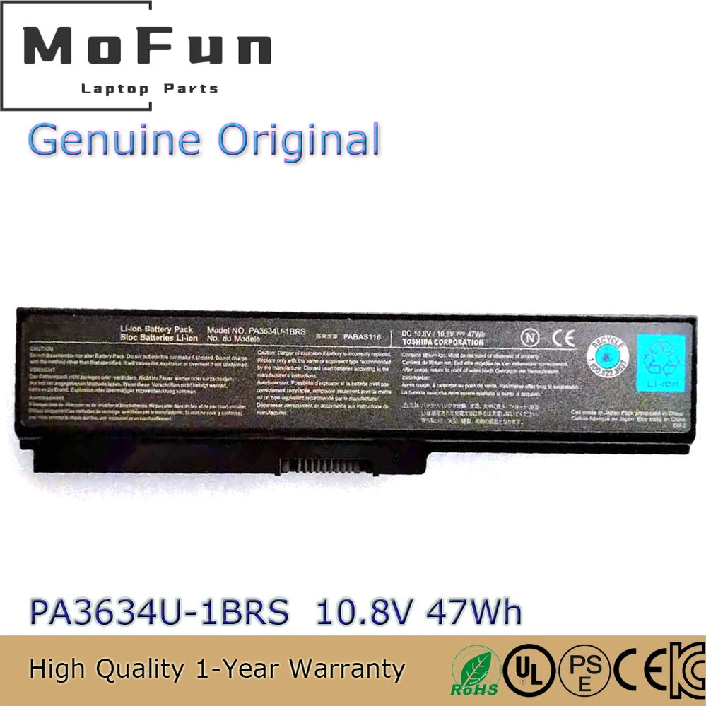 

Original PA3634U-1BAS 10.8V 47Wh Laptop Battery for Toshiba Satellite A655 A660 C660D U400 PA3817U-1BRS