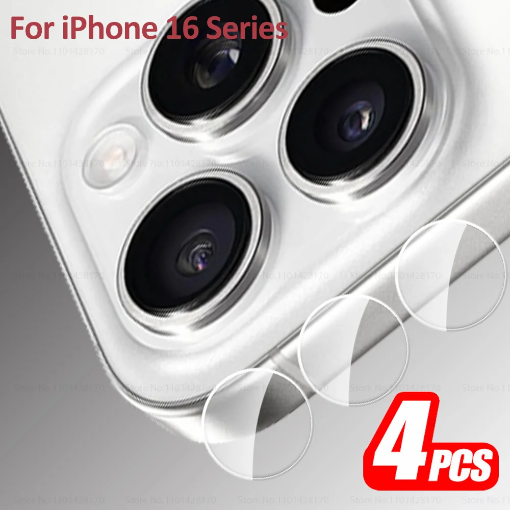 4Pcs Camera Protector for iPhone 16 Pro HD Protective Lens Film For Apple iPhone16 Plus 16Pro iPhone16Pro Max 5G Lens Glass Case