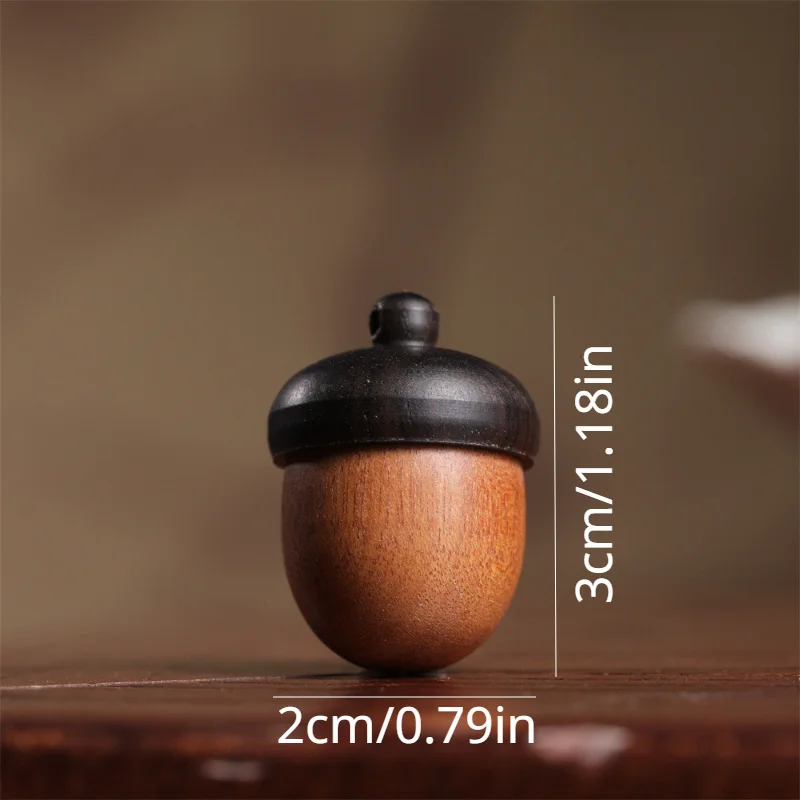 Ebony Acorns Can Be Unscrewed Safflower Pear Hazelnut DIY Accessories Pendant Keychain Car Hanging Jewelry Wishing Bottle
