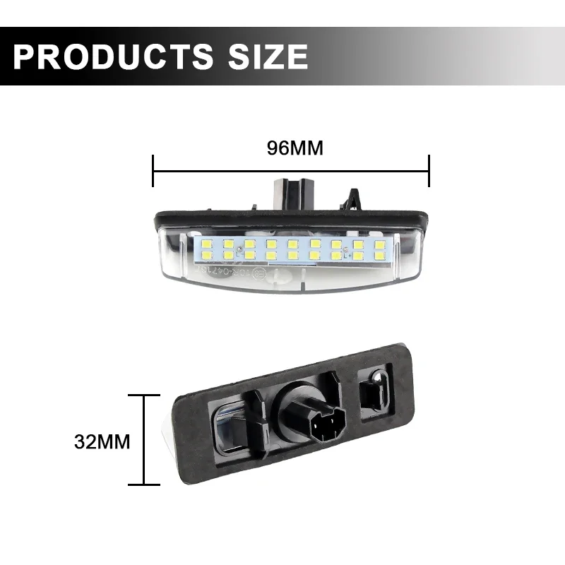 2Pcs/Set CANbus Error Free LED Number License Plate Lights For Toyota Camry/Aurion Avensis Verso Echo Prius