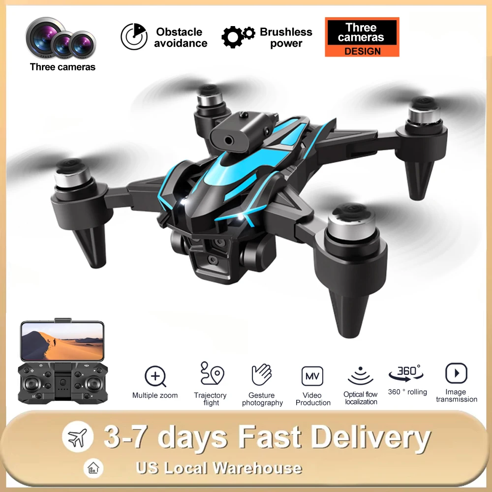 

Дрон K12 MAX с тремя камерами для аэрофотосъемки, бесщеточный, с функцией обхода препятствий, радиоуправляемый квадрокоптер, игрушка для взрослых и детей