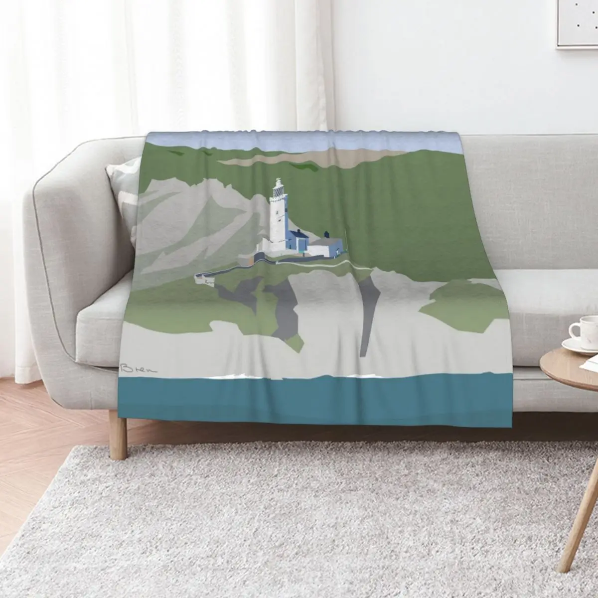 بدء نقطة المنارة من البحر رمي بطانية البطانيات لسرير الطفل بطانيات رمي الزخرفية المخصصة #1