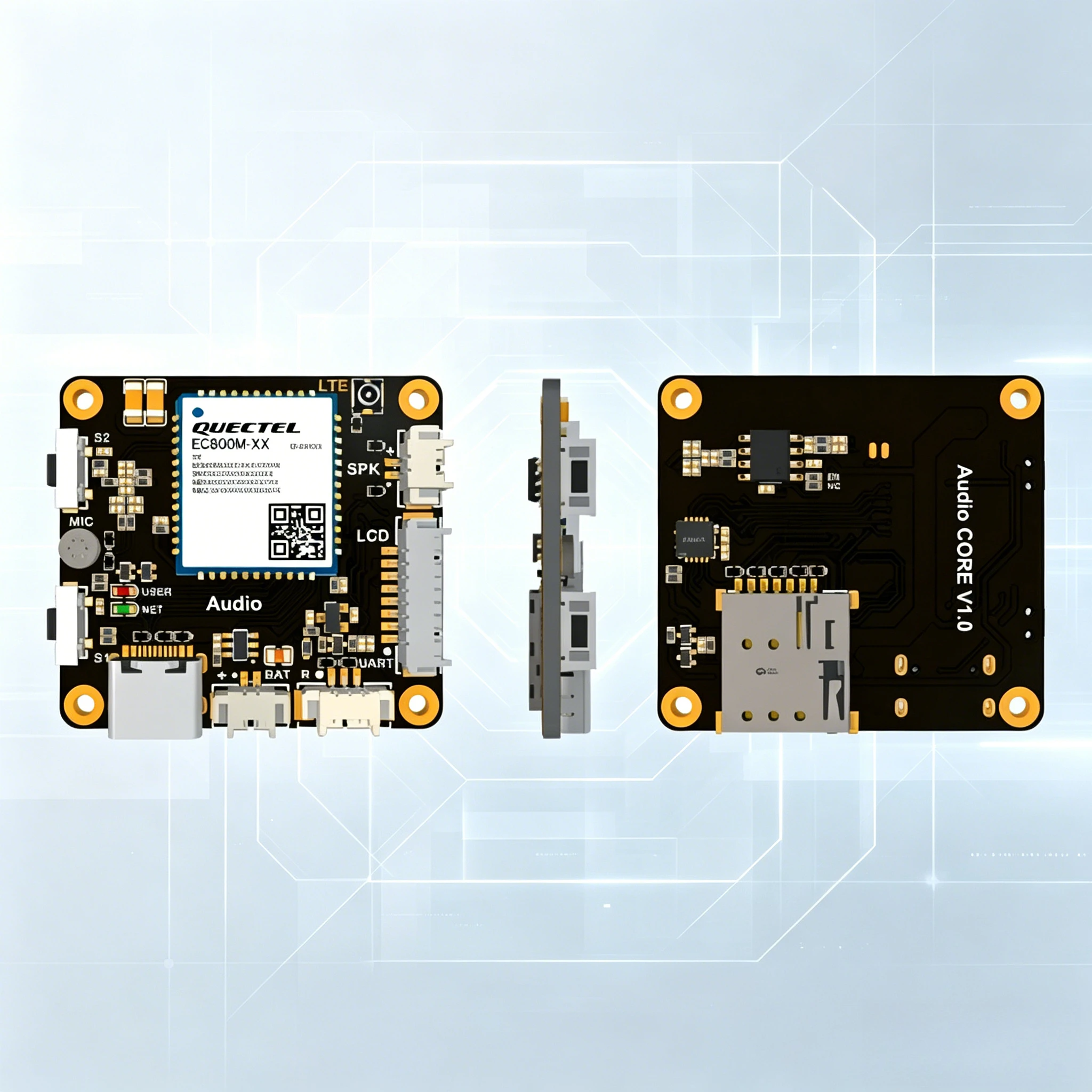 Модуль Quectel EC800M-CN Core Board с аккумулятором, 4G LTE, поддержка всех сетей CAT1, DTU, GPS, GNSS, чип ASR