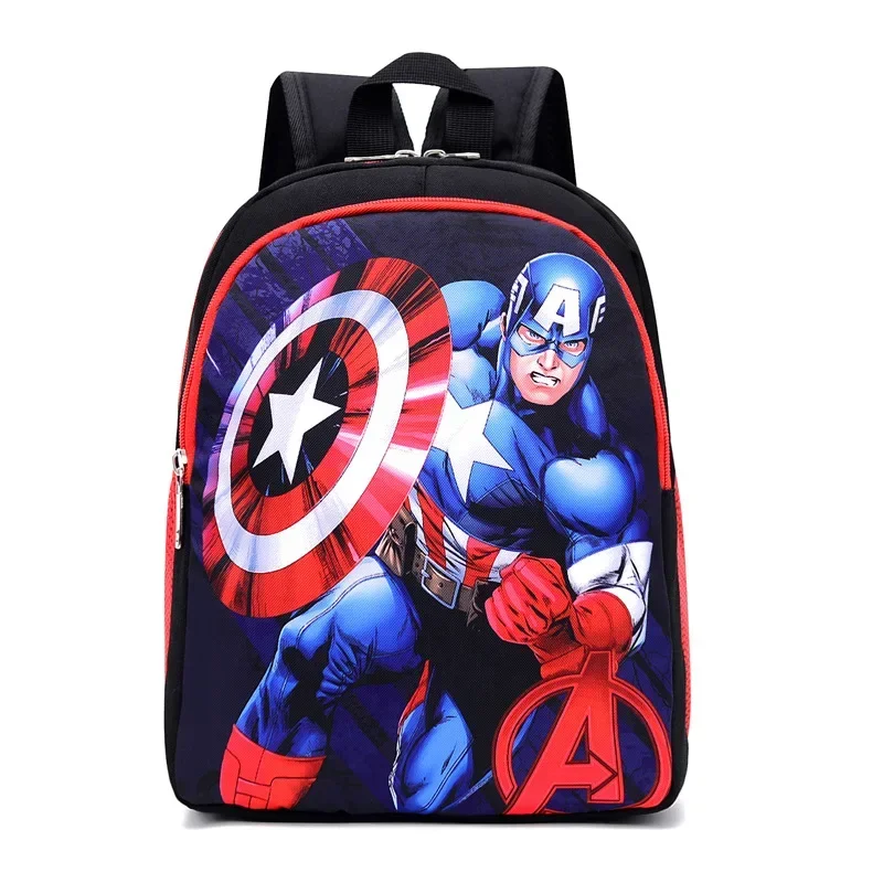 Marvel Avengers Anime Backpack Iron Man Captain America Cartoon Captain America Kindergarten School Bag for Boys Schoolbag Gift