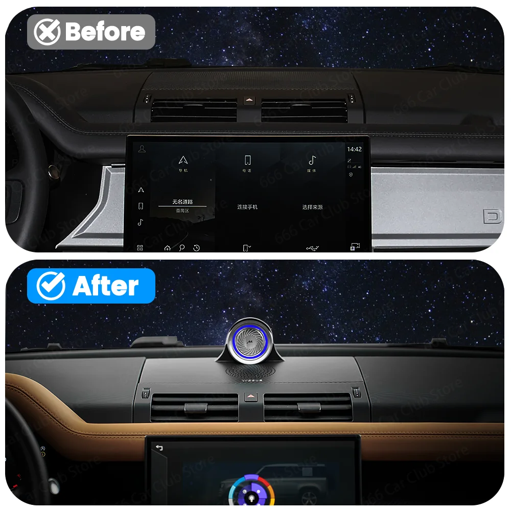 WEESE Center Console Rotating Speaker for Land Rover Defender 90 110 130 Car Interior Accessories Audio Upgrade