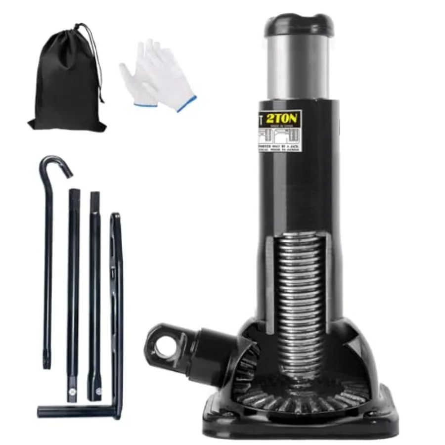 

Car Jack 2 Ton and Jack Stand in One 4000 lb Capacity Off-Road Use 8.16" - 19.09" tire Jack fit F150 Chevy Silverado Doge Ram