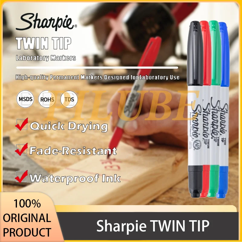 Sharpie TWIN TIP Lab-Grade Dual-Tip Waterproof, Quick-Drying, Fade-Resistant, Alcohol-Resistant Marker Original Product