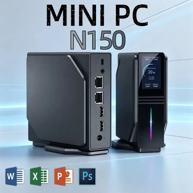 Industrial Mini PC Brand New 12 Generation Twin Lake N150 Mini PC Dual Network Port DDR4 Compact Mini Computer Home Office
