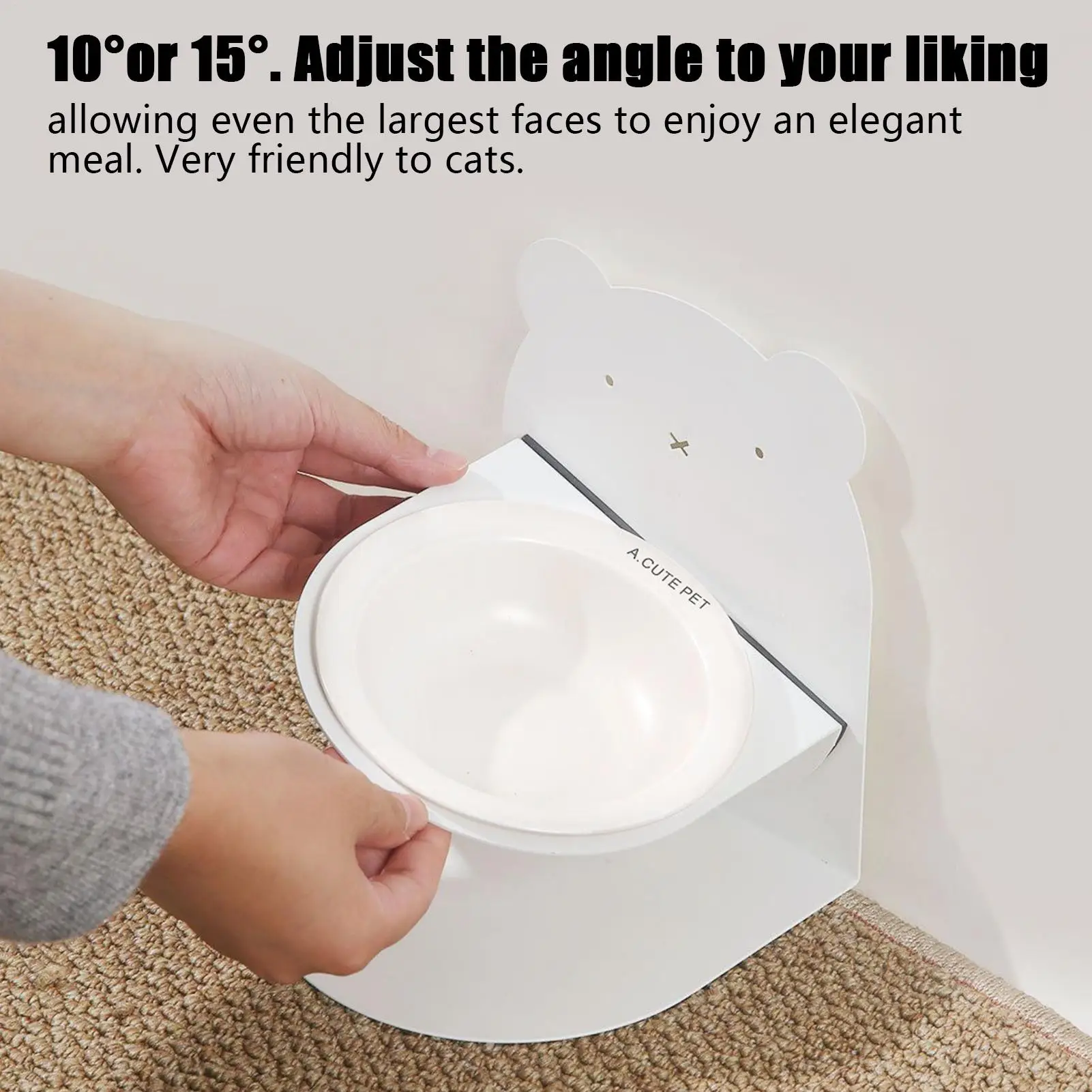 وعاء قطط جاف وطب وعاء طعام وعاء قطط الحيوانات طبق سيراميك الارتفاع قابل للتعديل وجبة حامل للداخلية في الهواء الطلق جرو هريرة صحية