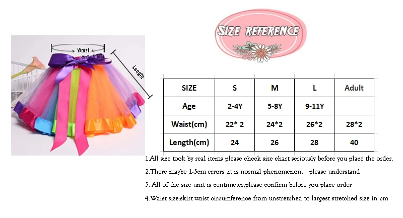 Summer Fashion Girls Rainbow Skirt Mesh Colorful Ballet Short Skirt Dance Performance Puffy Skirt Kids Birthday Party Skirt