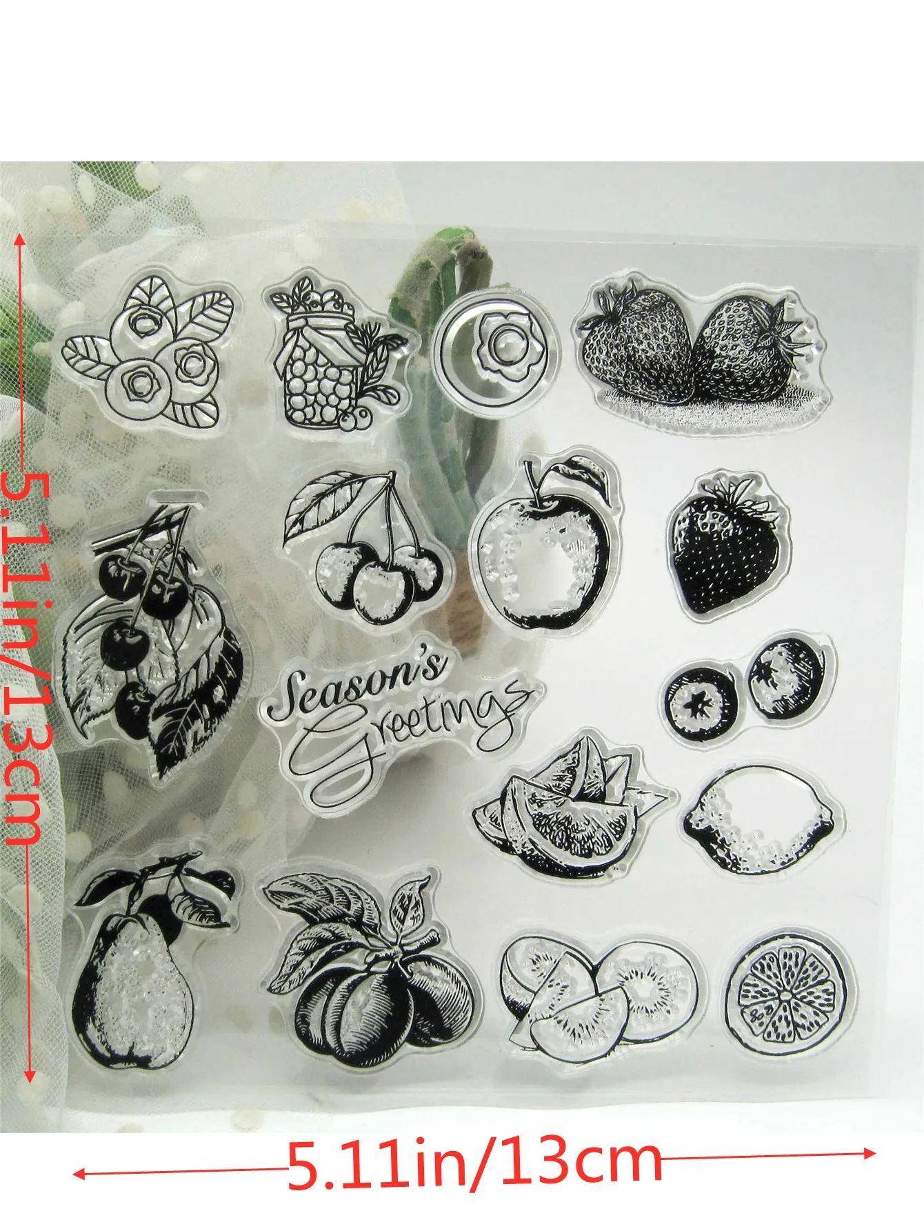 Fruit Transparent Clear Silicone Stamps For DIY Scrapbooking Card Making Photo Album Decorative Beaux Cadeaux Texte Stempel