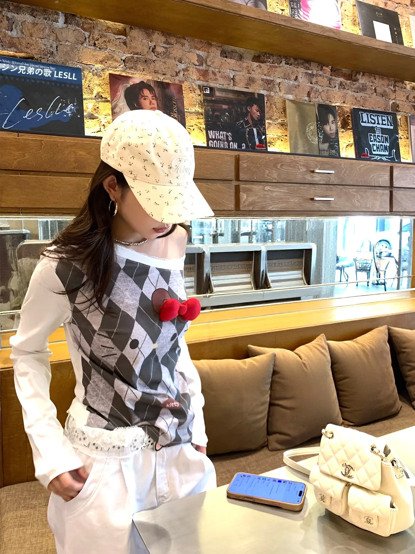 

Женская футболка Xueke в клетку с асимметричным вырезом на плече, длинным рукавом, в корейском стиле, с открытыми плечами, утягивающий топ