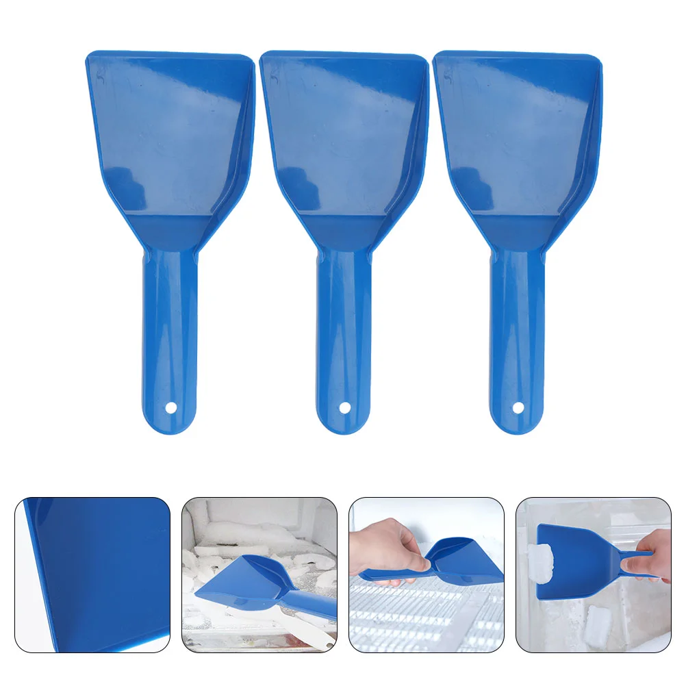 3 Pcs Broom Deicing Snow Remover Multifunctional Ice Kitchen Cleaning Blue Refrigerator