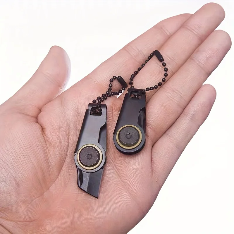 EDC Mini Folding Knife Outdoor Portable Open Delivery Tools Multi-function Camping Key Chain Pendant Pocket Knife Gift