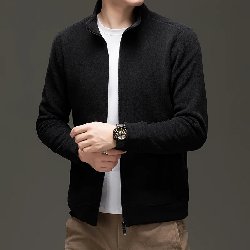 

High-quality, fashionable, stylish, versatile and trendy business casual fleece jacket with fleece warmth for men