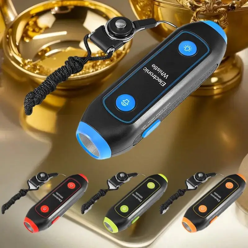 صافرة الحكم الكهربائية مع الحبل ومصباح يدوي SOS، مثالية للمدربين وP.E. المعلمون