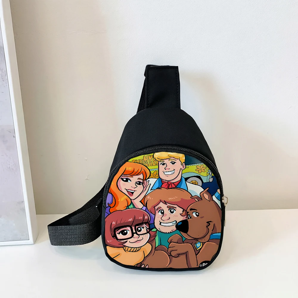 Scooby Doo Chest Bag Mini Cool Cartoon Dog Outdoor Travel Portable Crossbody Bags Anime Zipper Phone Storage Bags Birthday Gift view 6