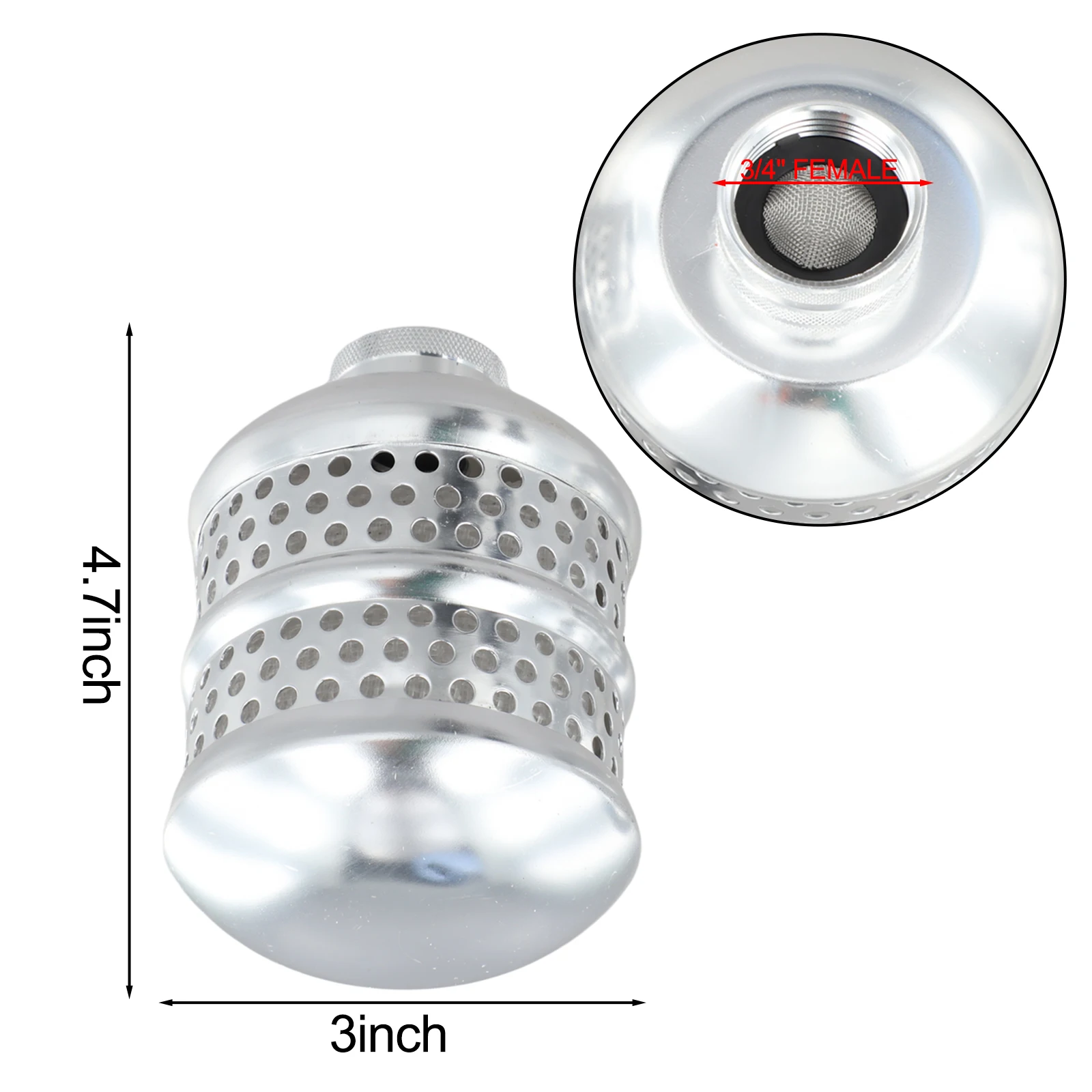 Garden Hose Bubbler Sprinkler Heads Aluminum 2 Pcs for Concentrated Watering of Plant Roots with Easy Thread Attachment