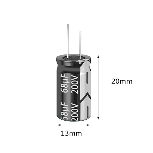 10pcs 200V 68UF Capacitor 13X20MM(0.51x0.79in) Aluminum Electrolytic Capacitors for TV, LCD Monitor, Game