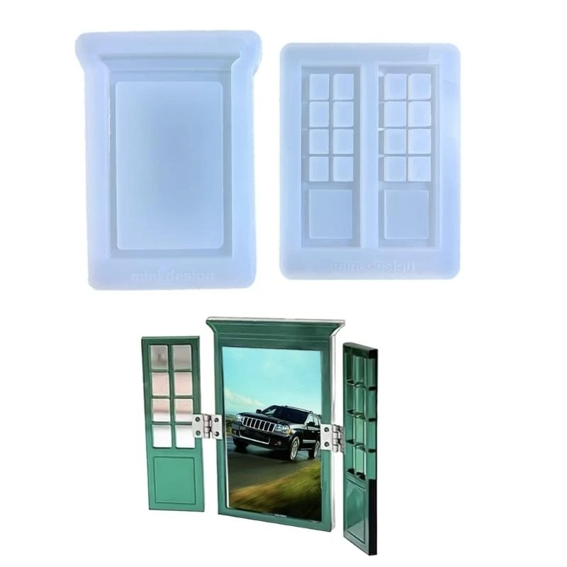 

652F Photo Frame Resin Mold Silicone,Picture Frame Silicone Mold Set for Epoxy Resin DIY Window Frame Decorative Crafts Mold
