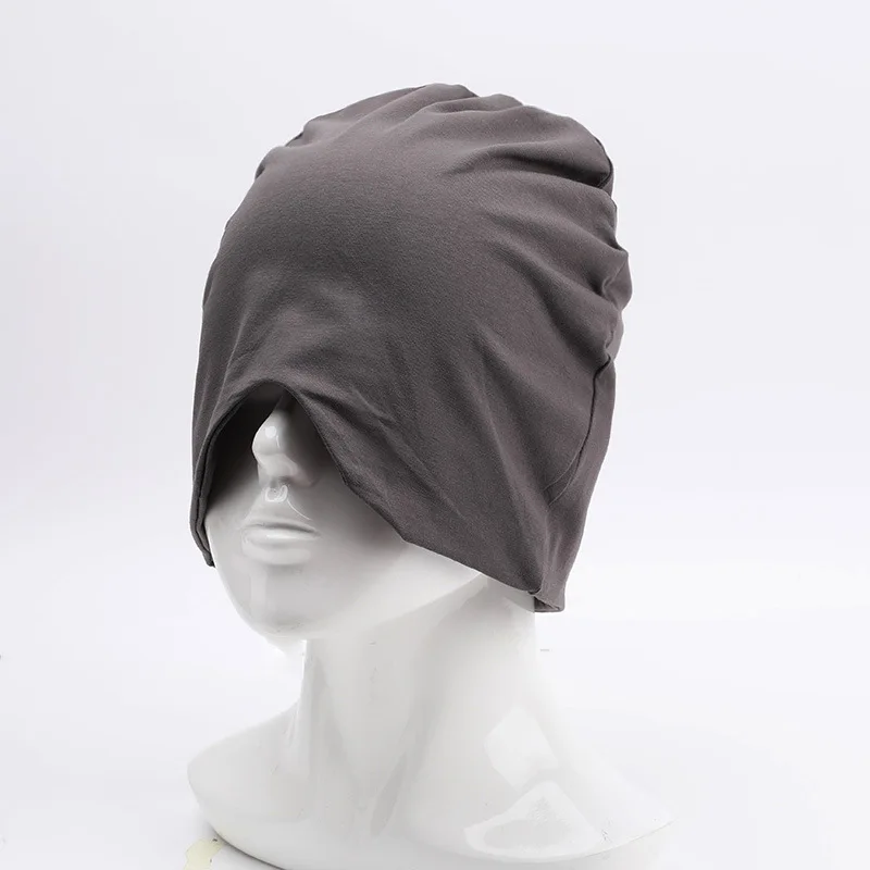 In stock. Non-allergenic. Non-sagging. Casual pure-color pullover hat for both men and women. Spring and autumn head coverings.