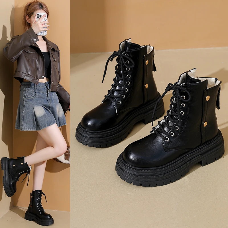 

2025 NEW Women's Low Zipper Boots Women Luxury Designer Winter Footwear Round Toe Ankle Autumn High Heel boot